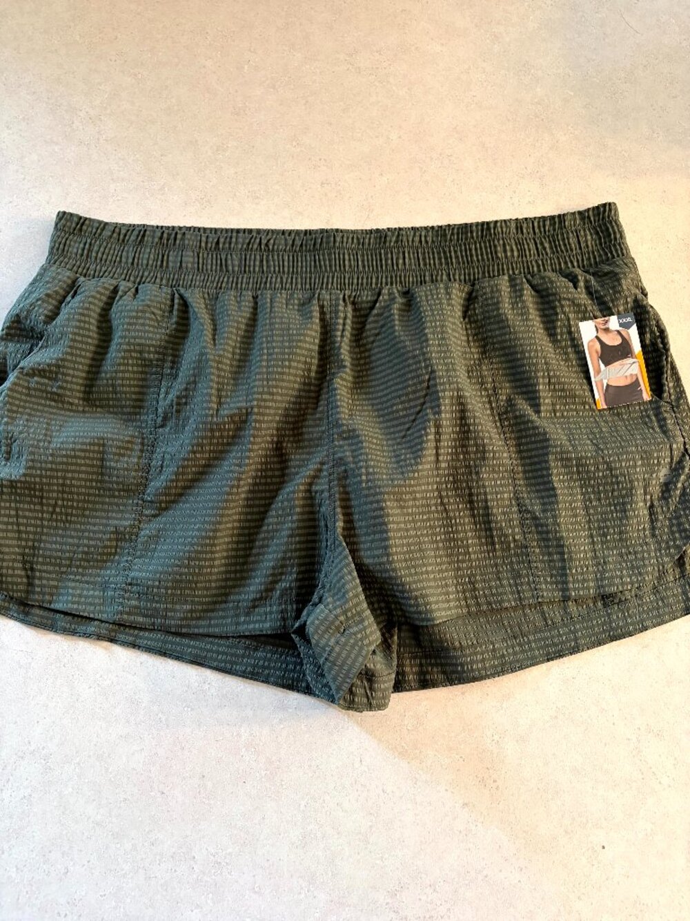 NWT Avia Lined Athletic Shorts, Women's 3XL (22), Green Pull On
